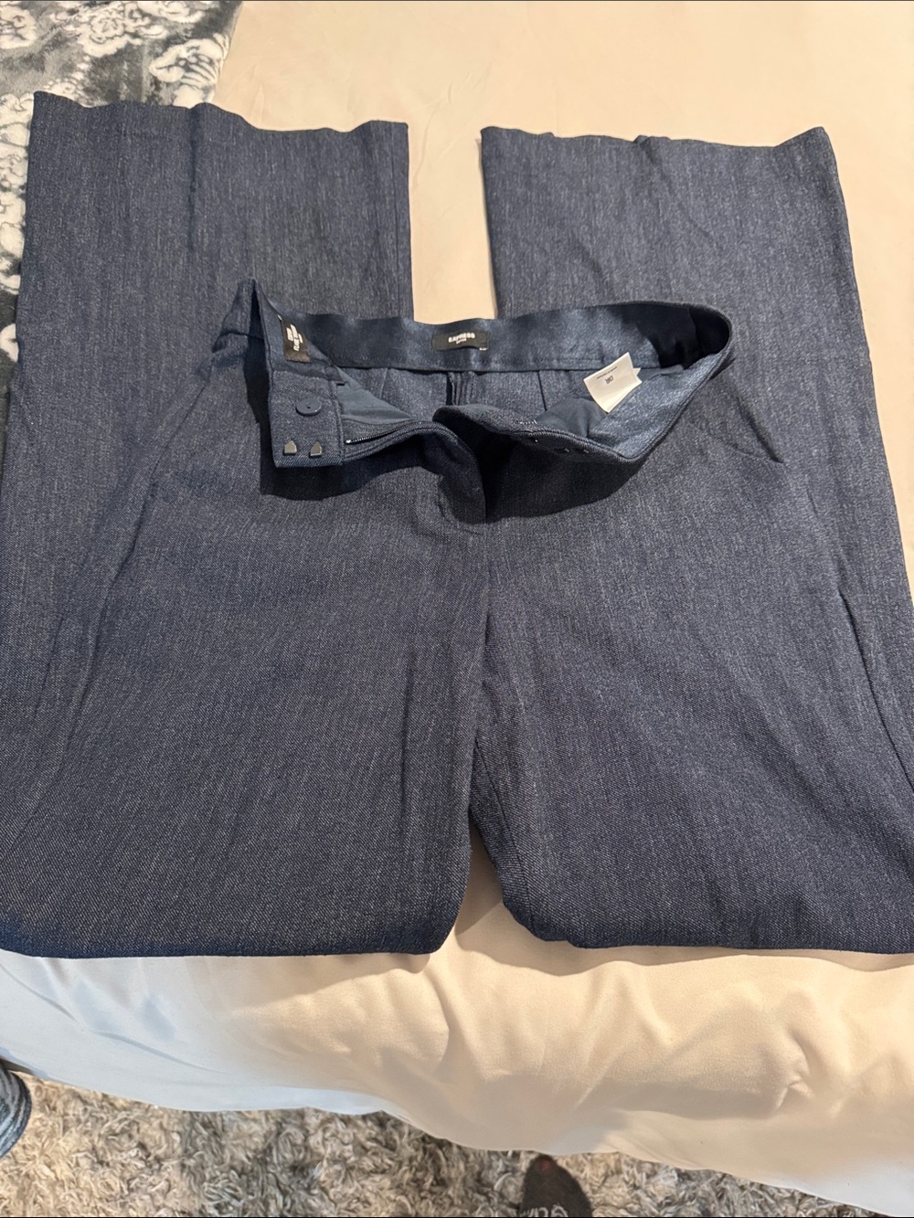 Express Editor high rise flare pants 0